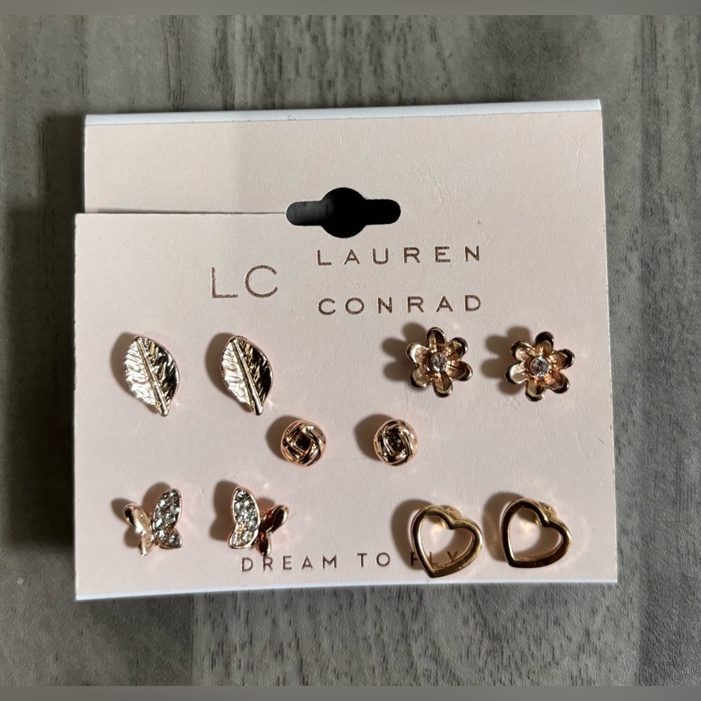 Lauren Conrad Gold Earrings Set